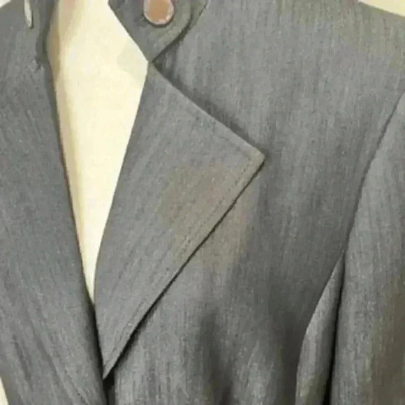 Calvin Klein Dark Gray Fully Lined Long Sleeve Suit Jacket Blazer Women’s Sz‎ 14 - Picture 8 of 11